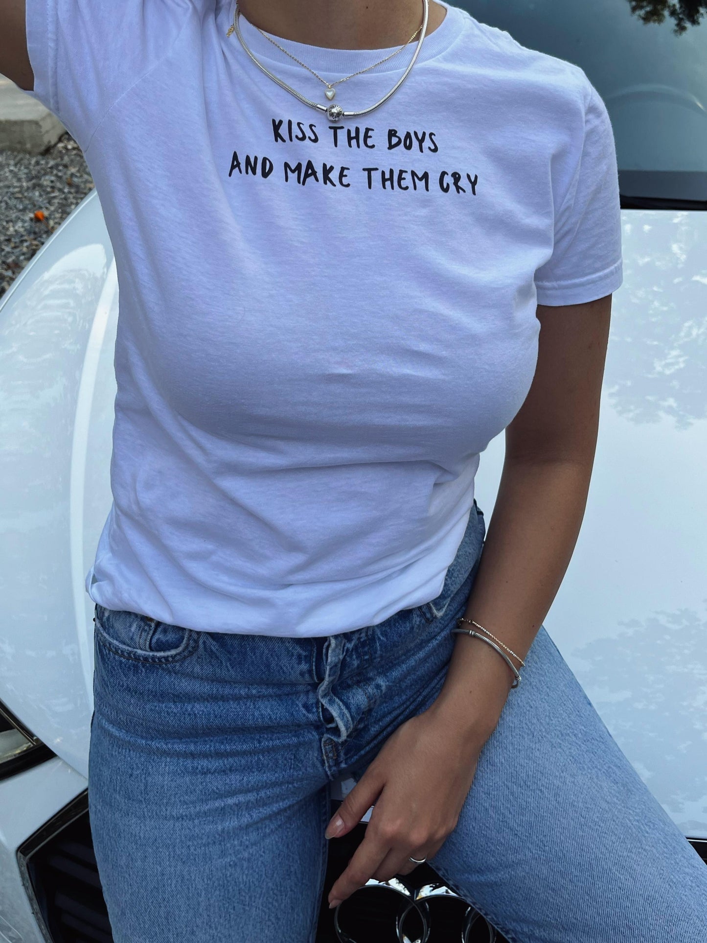 Kiss The Boys And Make Them Cry Women's Softstyle Baby T Shirt