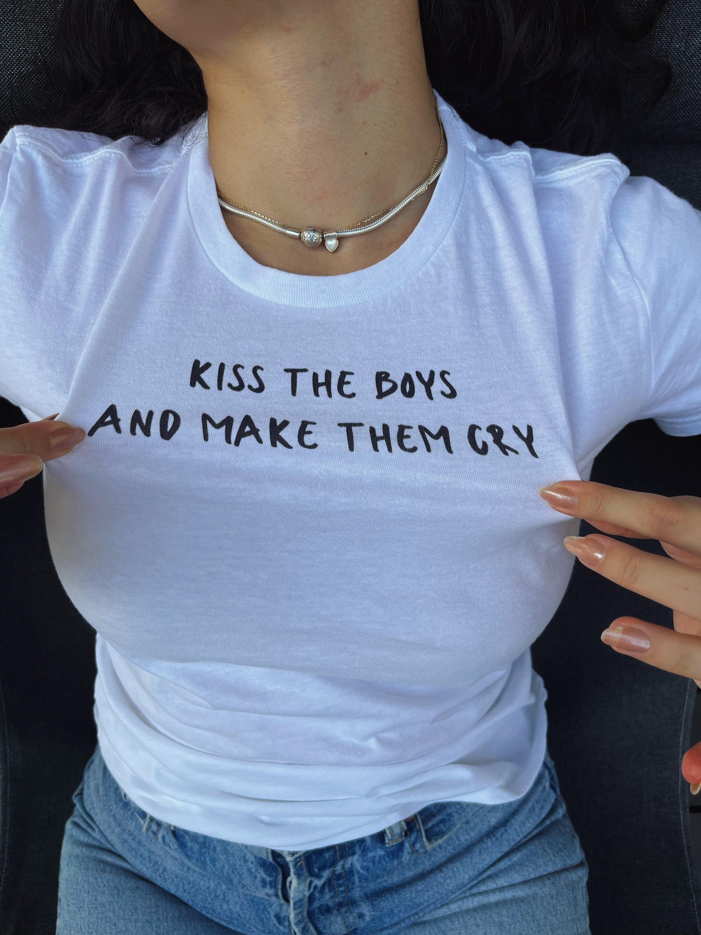 Kiss The Boys And Make Them Cry Women's Softstyle Baby T Shirt