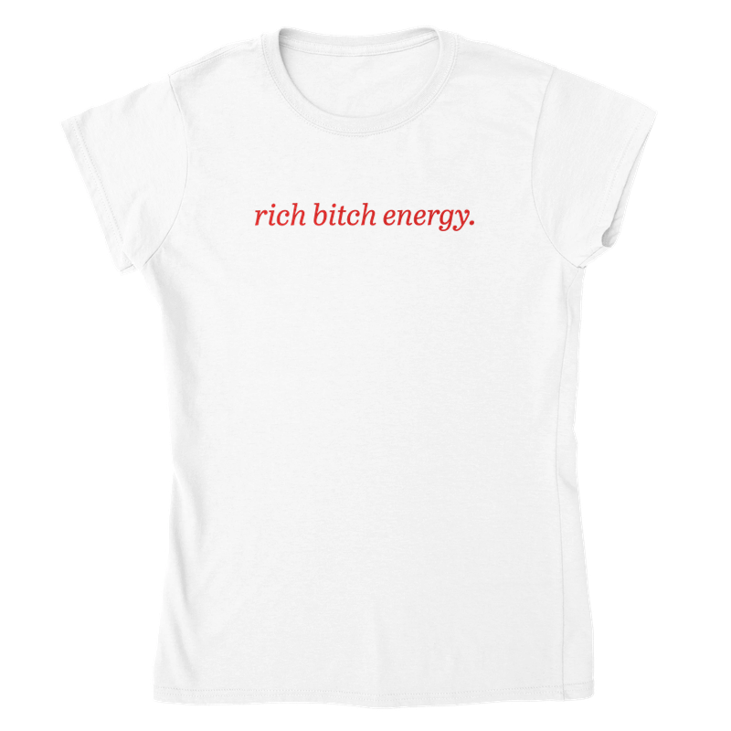 Camiseta Rich Bitch Energy para mujer -Camisa divertida con dinero