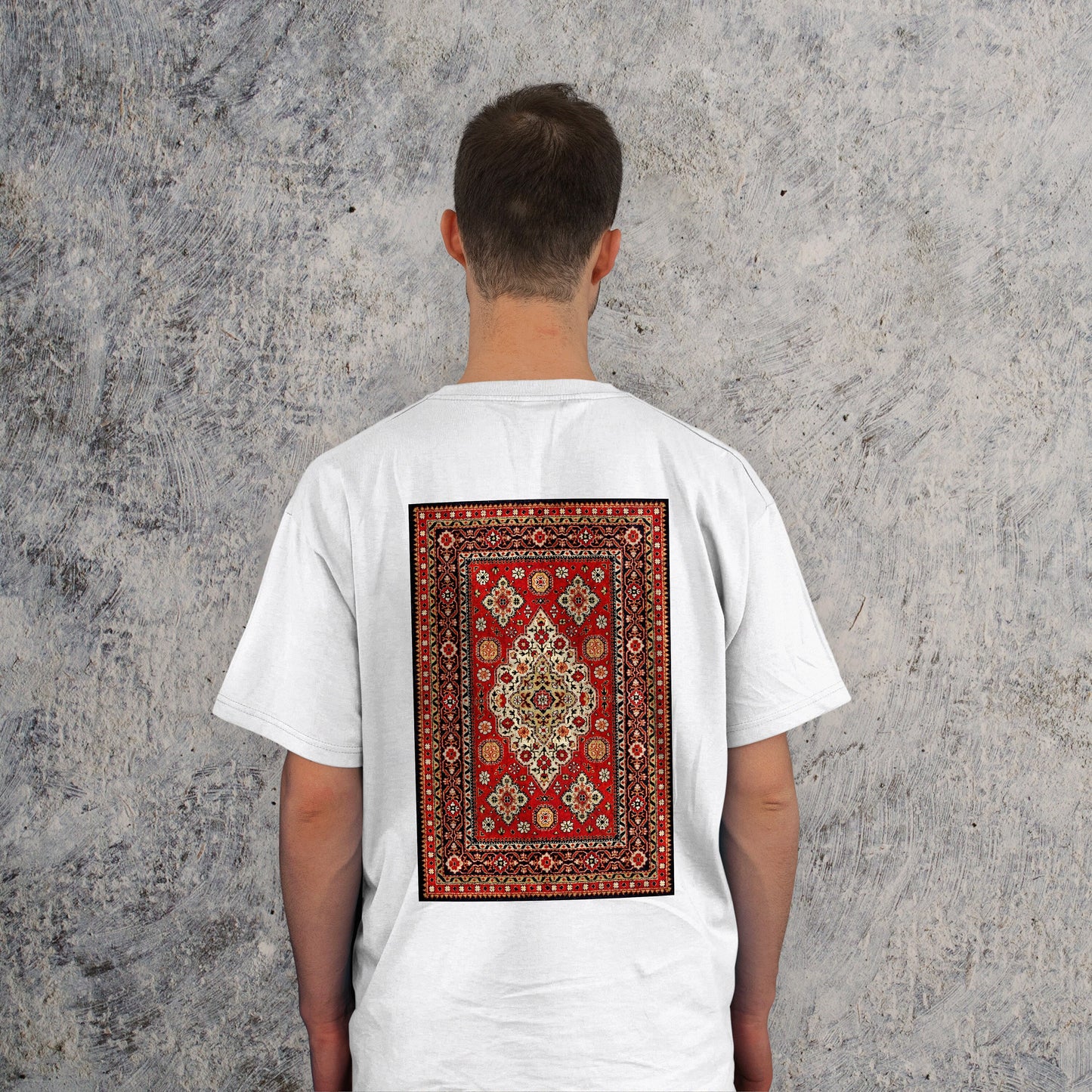 Camisa de moda delantera y trasera de la tribu de alfombras turcas