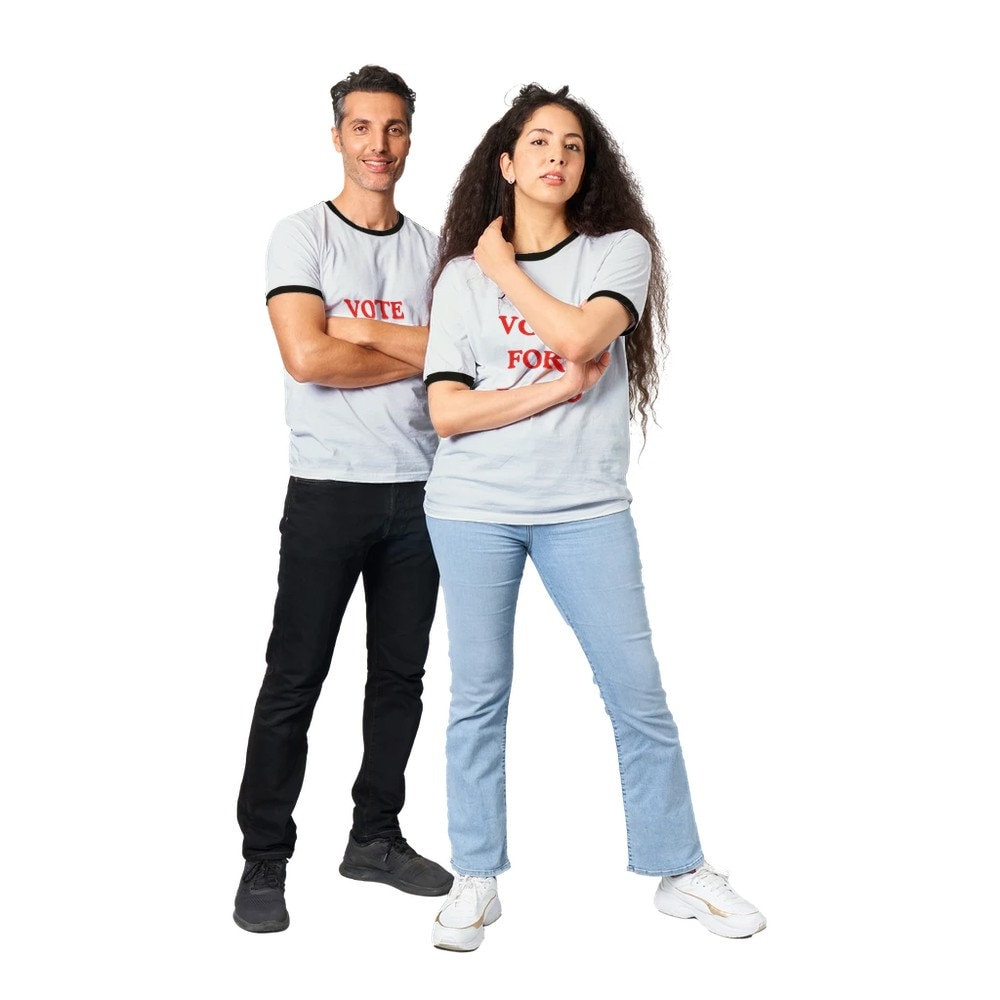 Camiseta ringer "Vote por Pedro" de Napoleón Dinamita