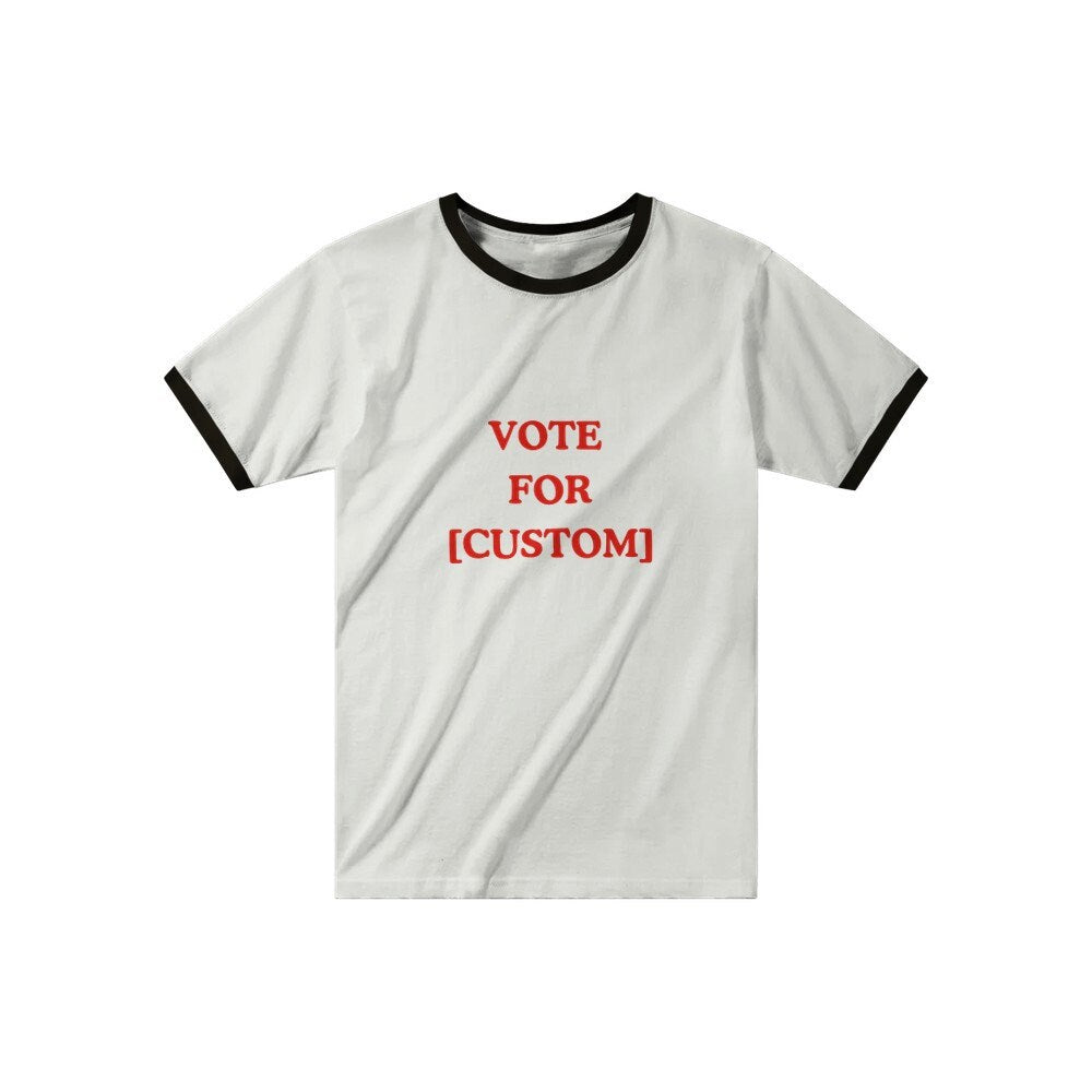 Camiseta con anillo "Vote For" personalizable unisex