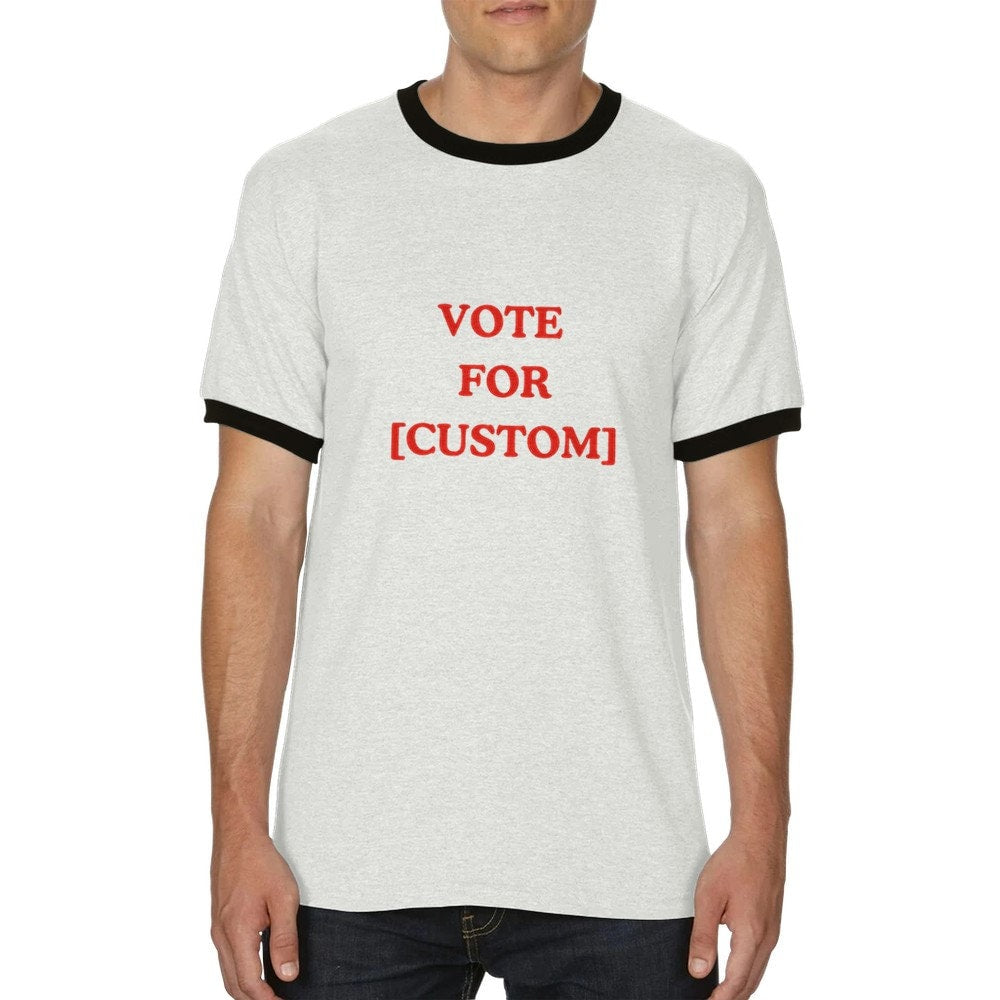 Camiseta con anillo "Vote For" personalizable unisex