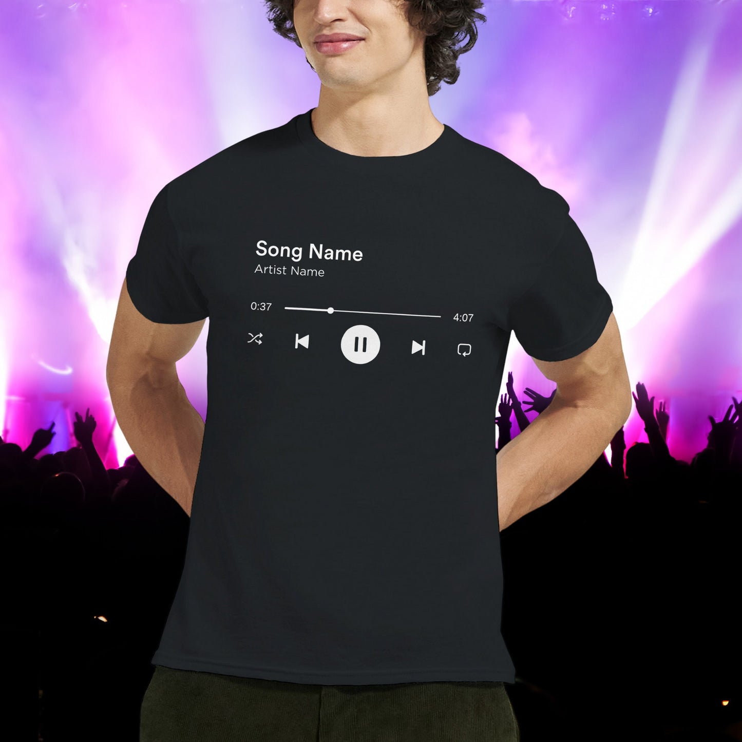 Custom Song Name T-shirt, Personalized Artist Name Shirt, Custom Birthday Song Gift, Favorite Song Tee, Music Lover Gift, Musician Sweater