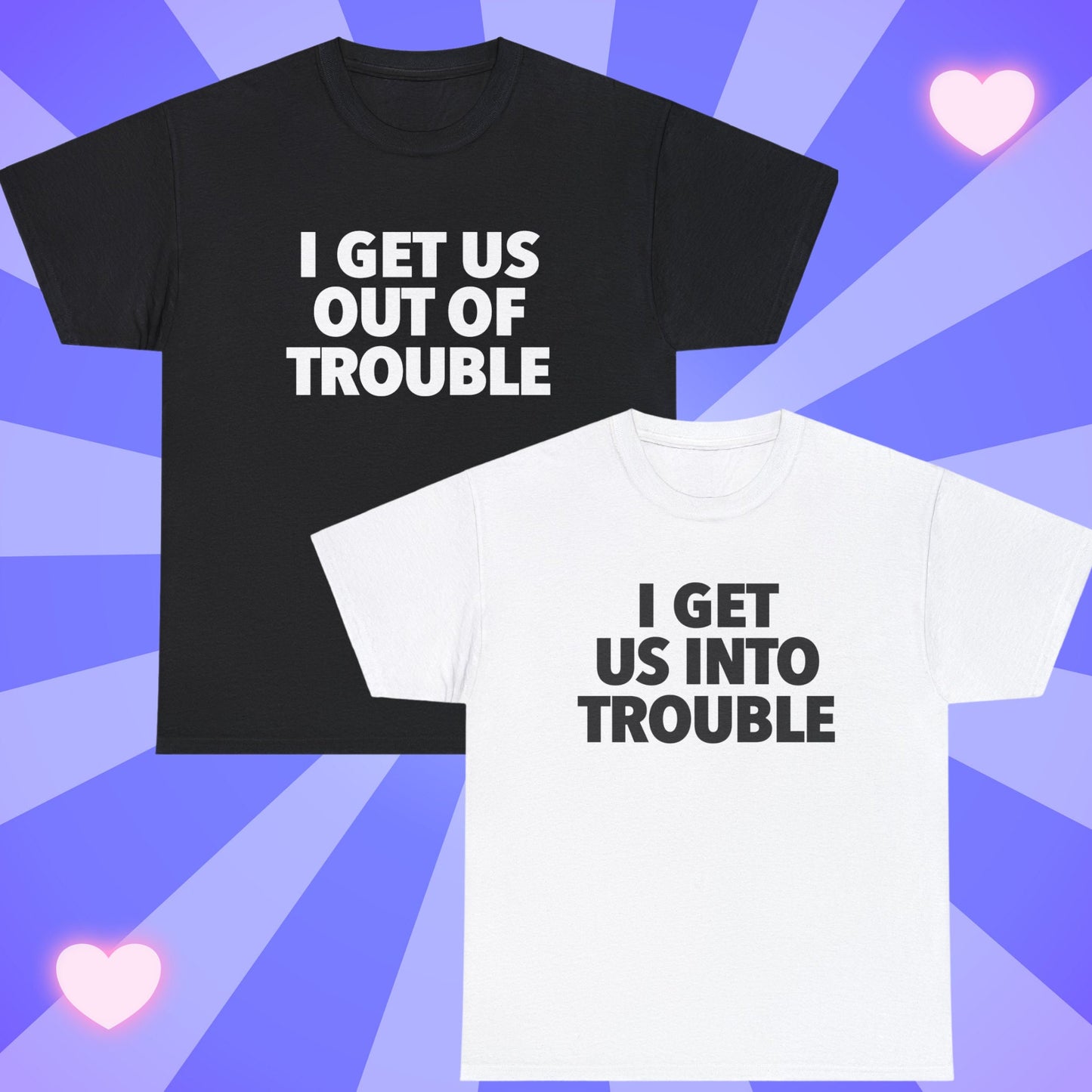 This hilarious tee adds a playful twist to your wardrobe, perfect for sisters or best friends. 🤣👯♀️ Whether as a funny gift for your wife or as BFF apparel, it celebrates the adventures you share! #TroubleMakers 😜👕