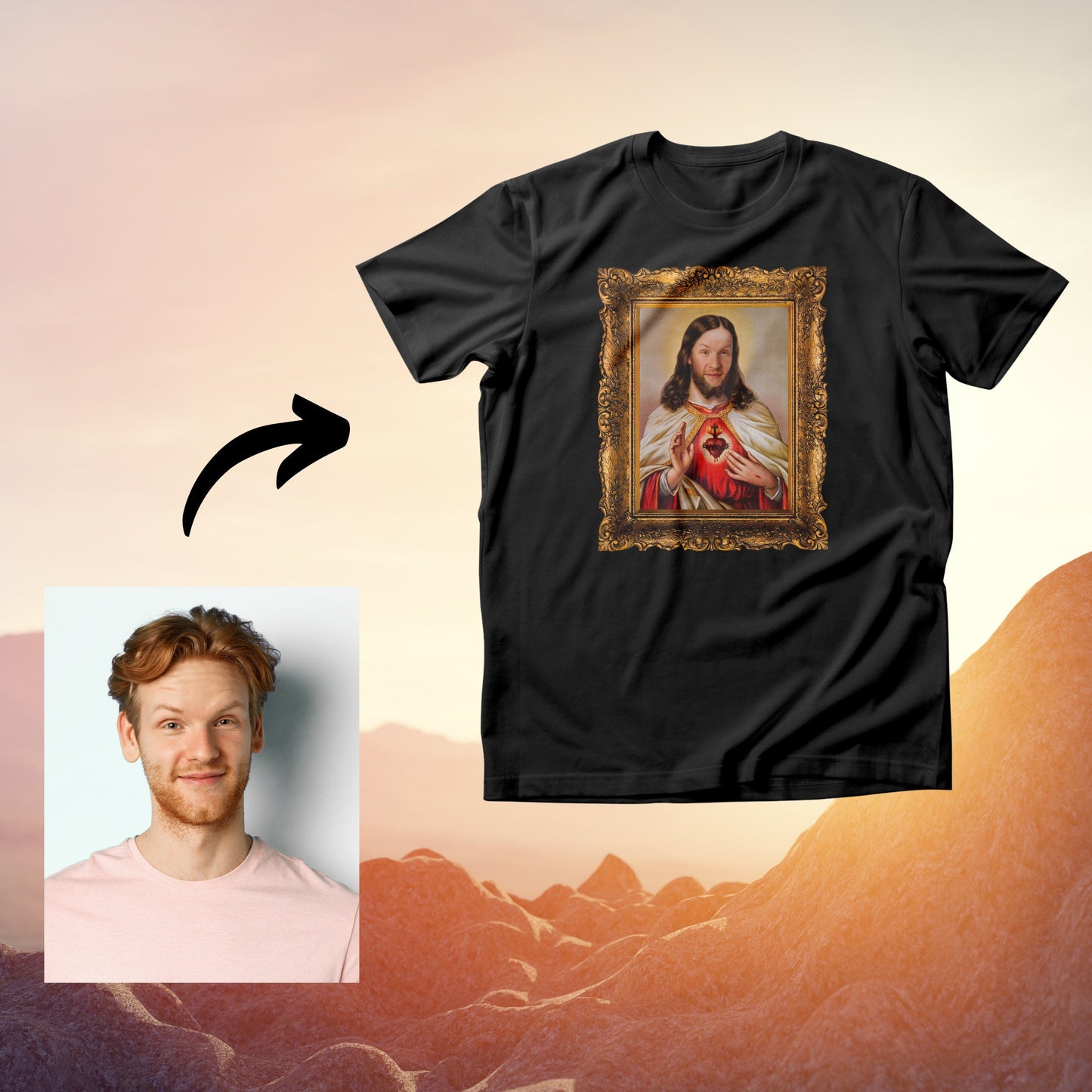 Custom Face Jesus Christ Tee, Religious Dark Humor Shirt, Sarcastic, Christian Essential T shirt, Funny Christian Gift