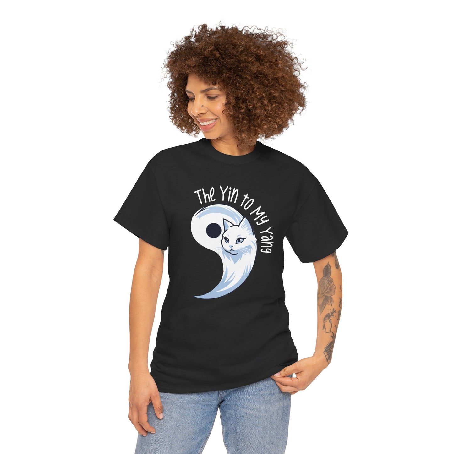 Yin-Yang Matching Shirt, Catlover Couple T-shirt, Cat Yin And Yang, Bestie Matching Shirt, Sweet Kittens Unique Mom and Dad Aesthetic Gift