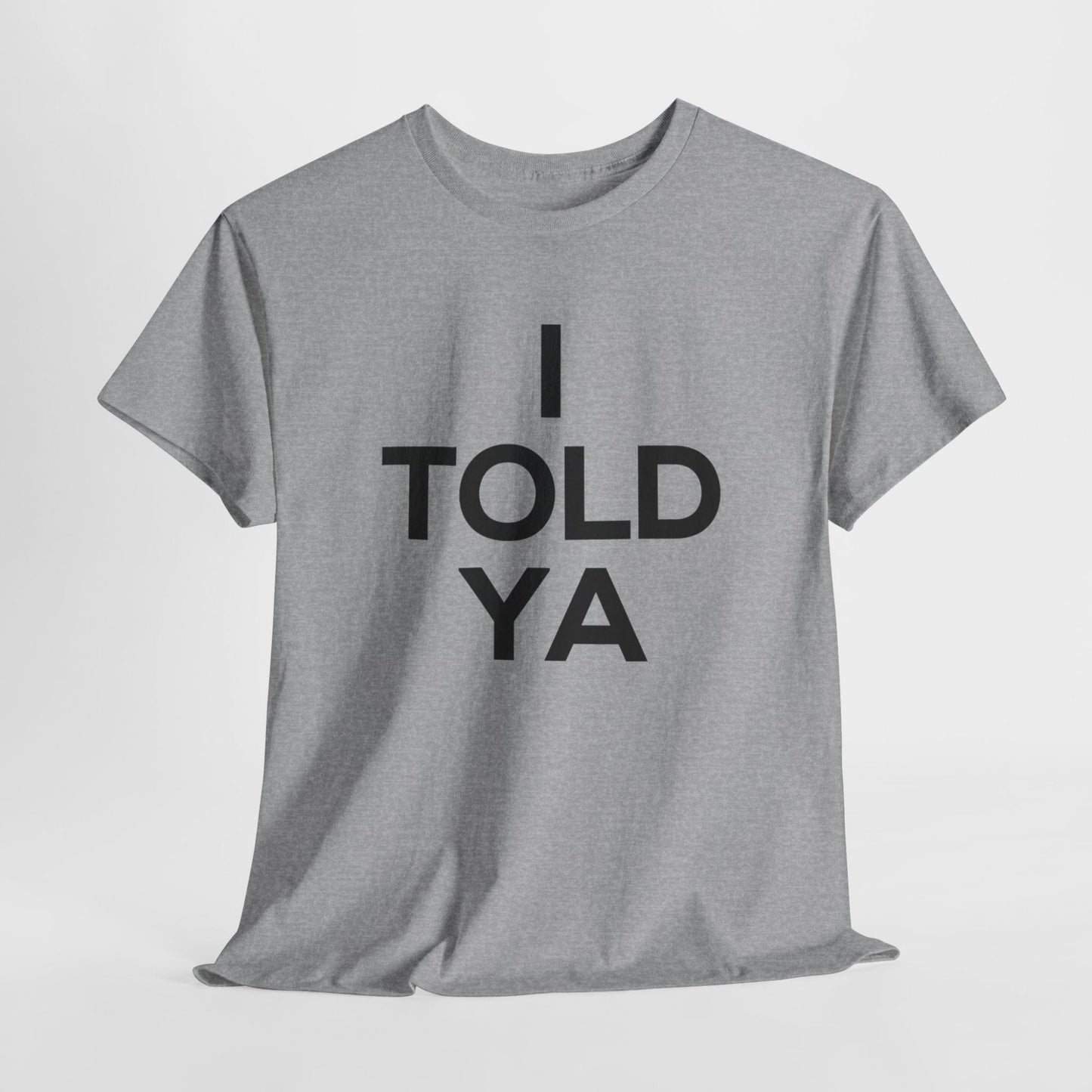 Zen-daya's already iconic "I TOLD YA" T-shirt from the movie Challengers!