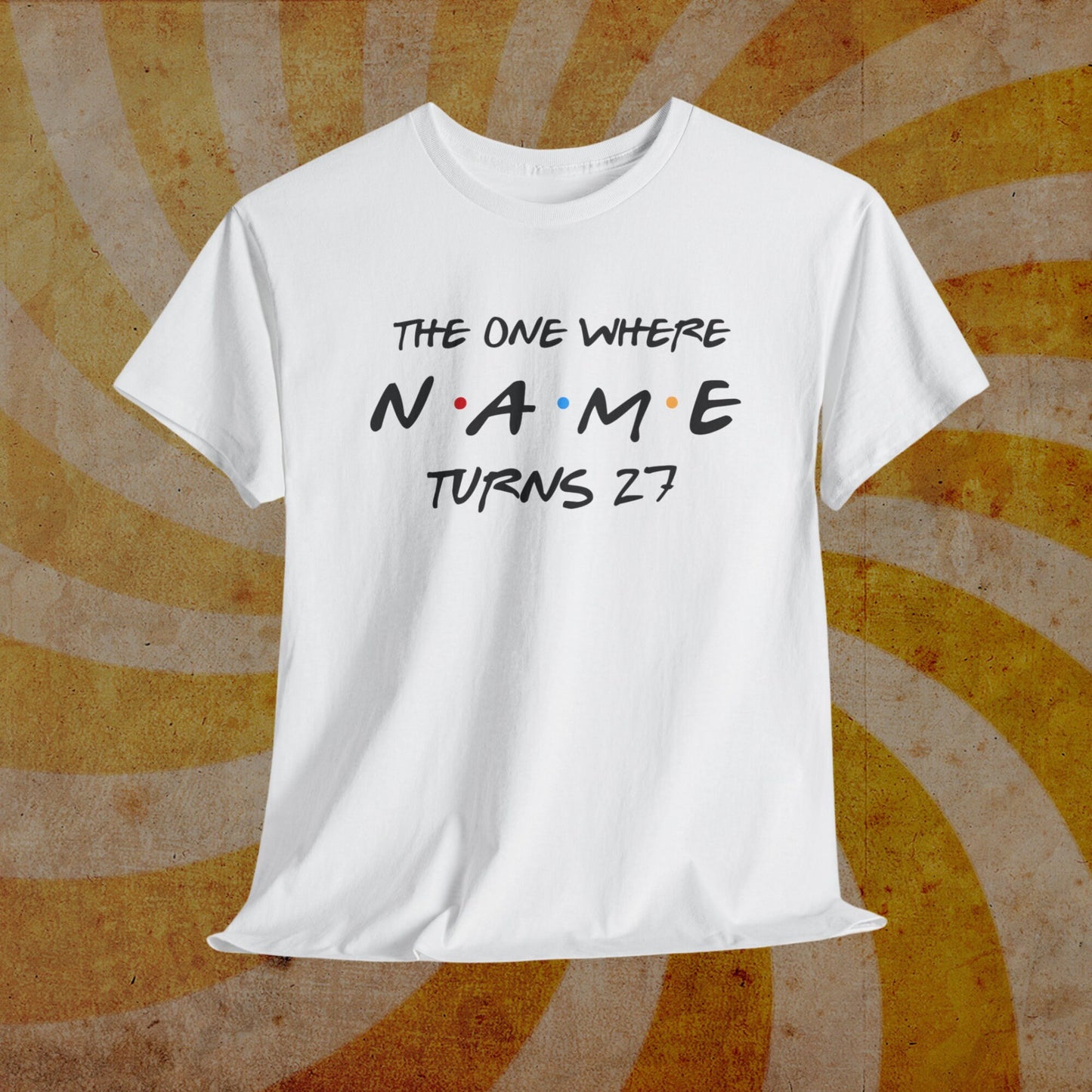 Custom Friends Birthday T shirt, Personalised The One Where Name turns any Age, Custom Birthday Gift, Unique Birthday Party Group Outfits