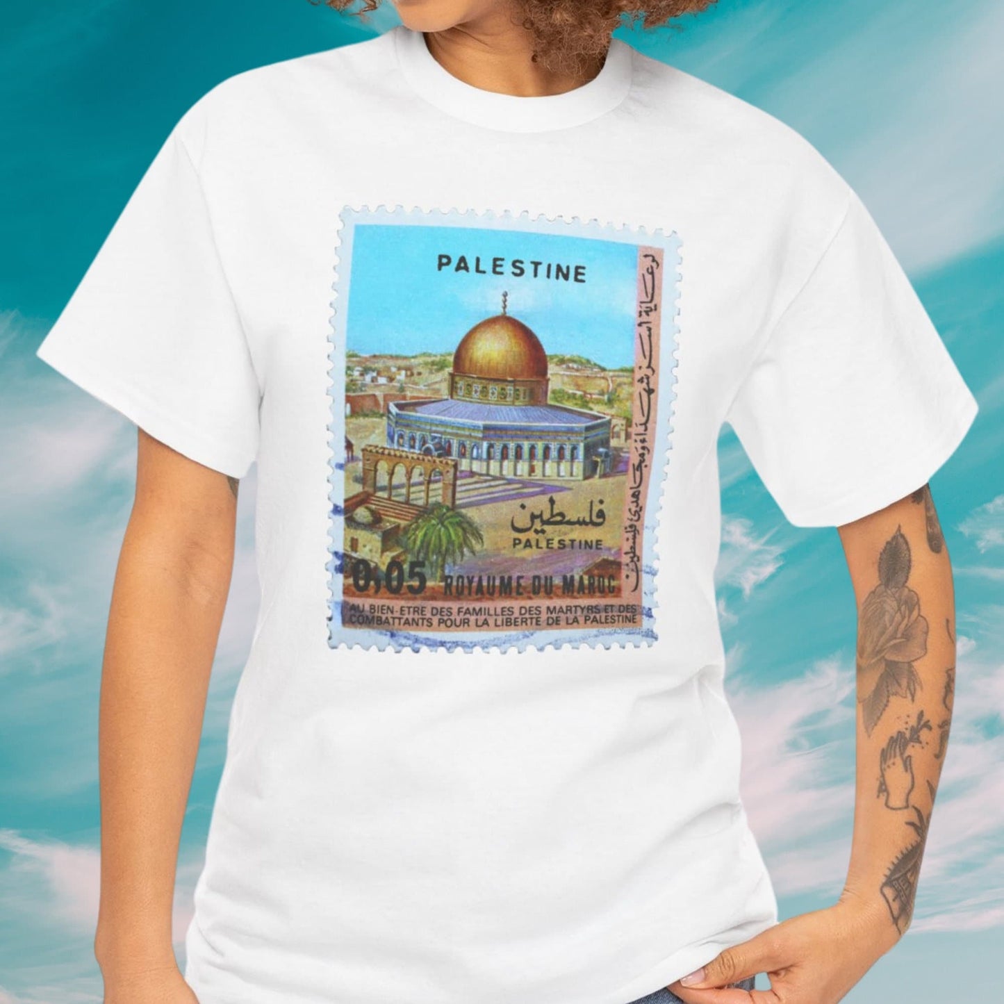 Authentic Vintage Palestinian Postage Stamp Tee: A Symbol of Peace and Resistance