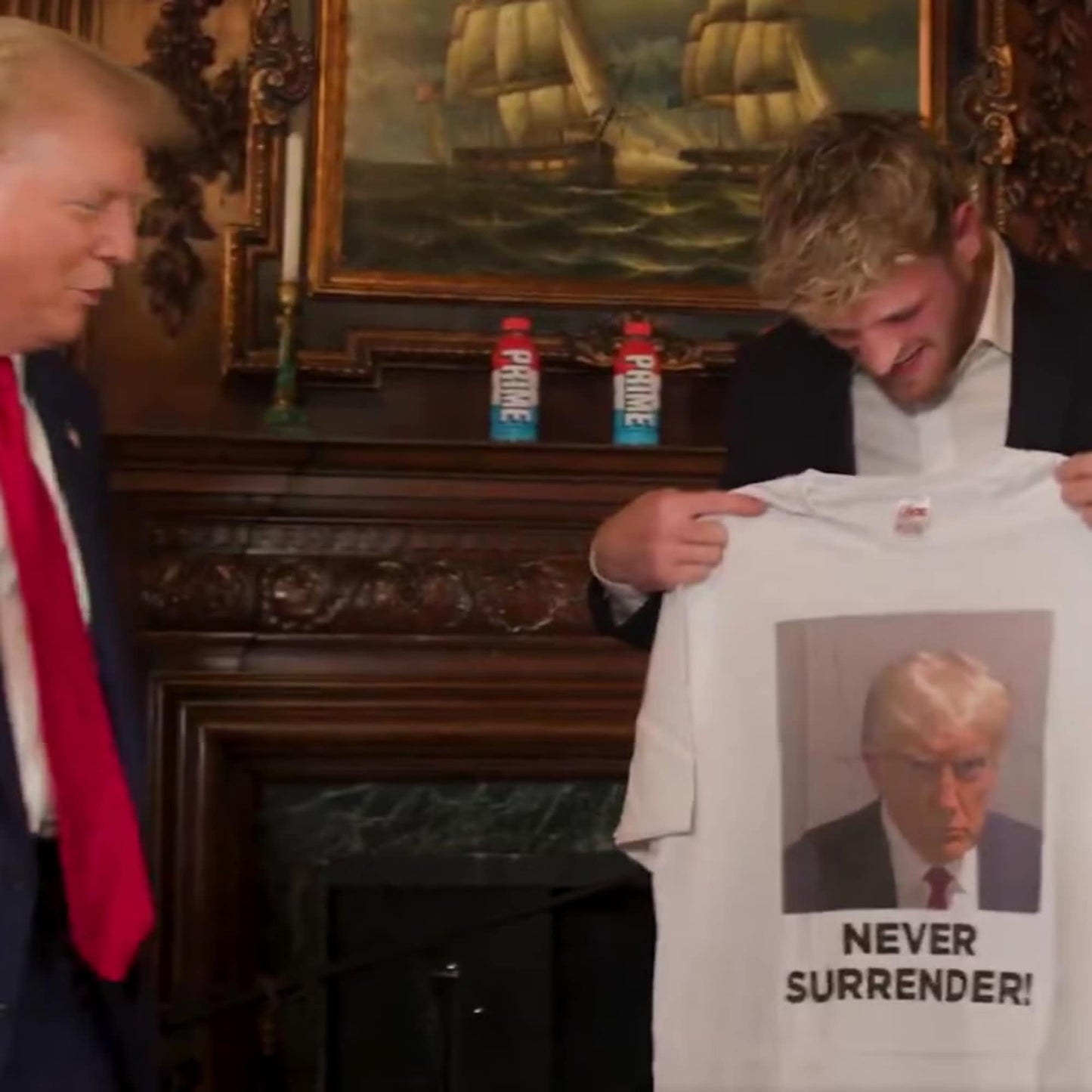Trump Never Surrender Shirt, DONALD TRUMP Mugshot T shirt | Save America 2024, I'll Be Back Shirt