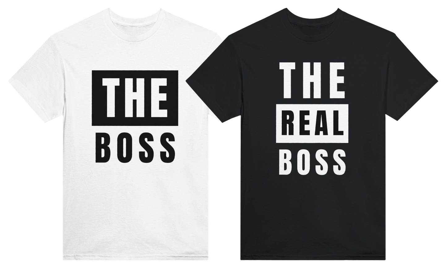 The Boss - Regalos de cumpleaños personalizados de Real Boss para pareja, camisa única para parejas, regalo de cumpleaños personalizado, regalo para esposa marido BF GF