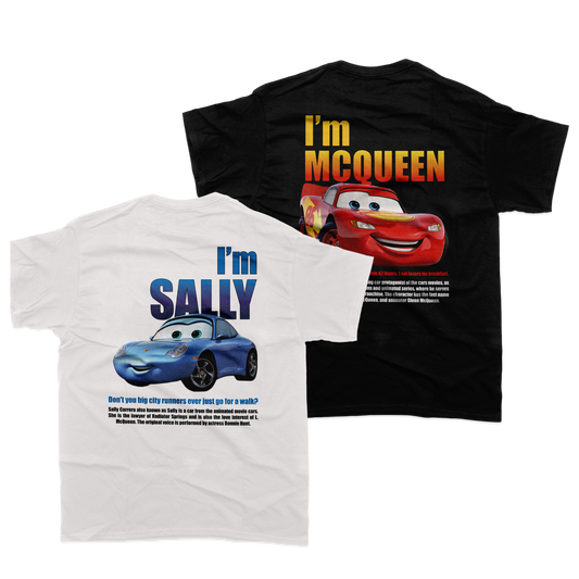 Cars-Paar-T-Shirts: L. McQueen und Sally passende Shirts für Fans 