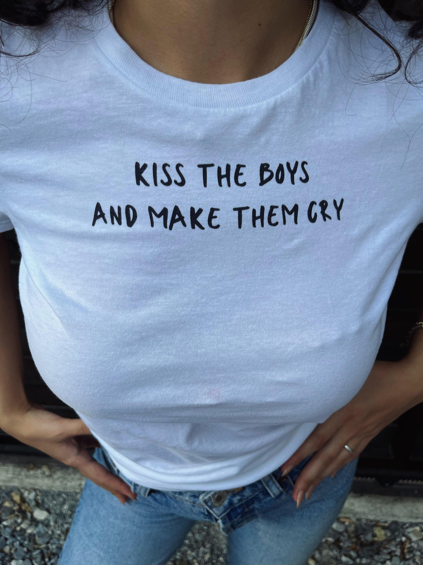 Kiss The Boys And Make Them Cry Women's Softstyle Baby T Shirt