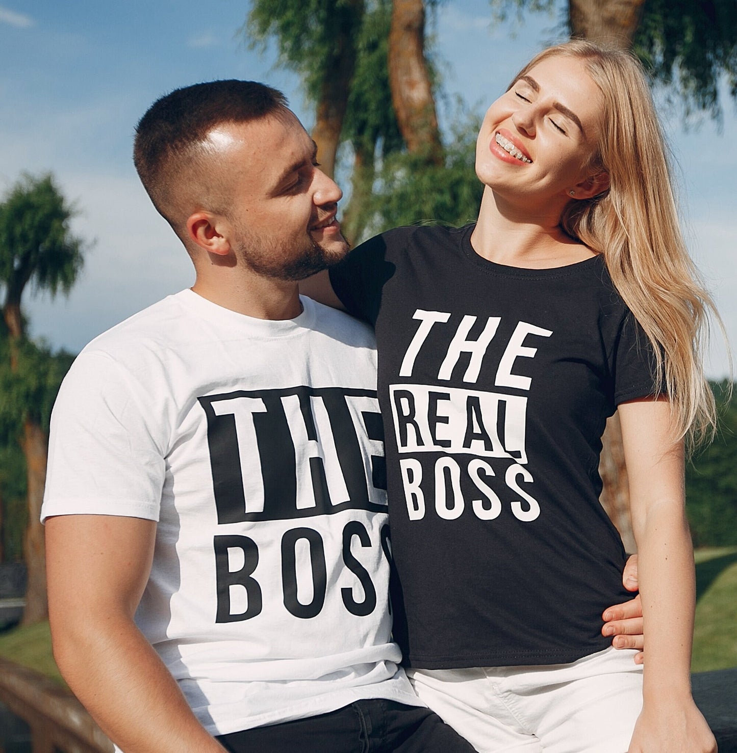 The Boss - Real Boss Custom Birthday Gifts for Couple, Unique Shirt for Couples, Personalized Birthday Gift, Gift for Wifey Husband BF GF