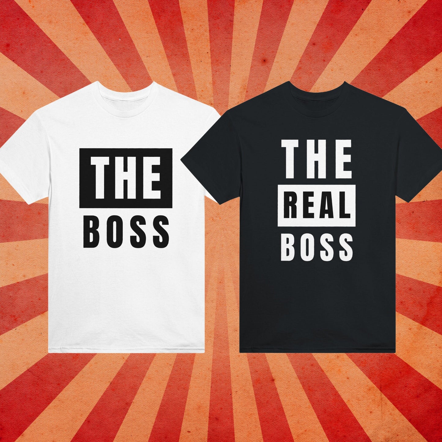 The Boss - Real Boss Custom Birthday Gifts for Couple, Unique Shirt for Couples, Personalized Birthday Gift, Gift for Wifey Husband BF GF