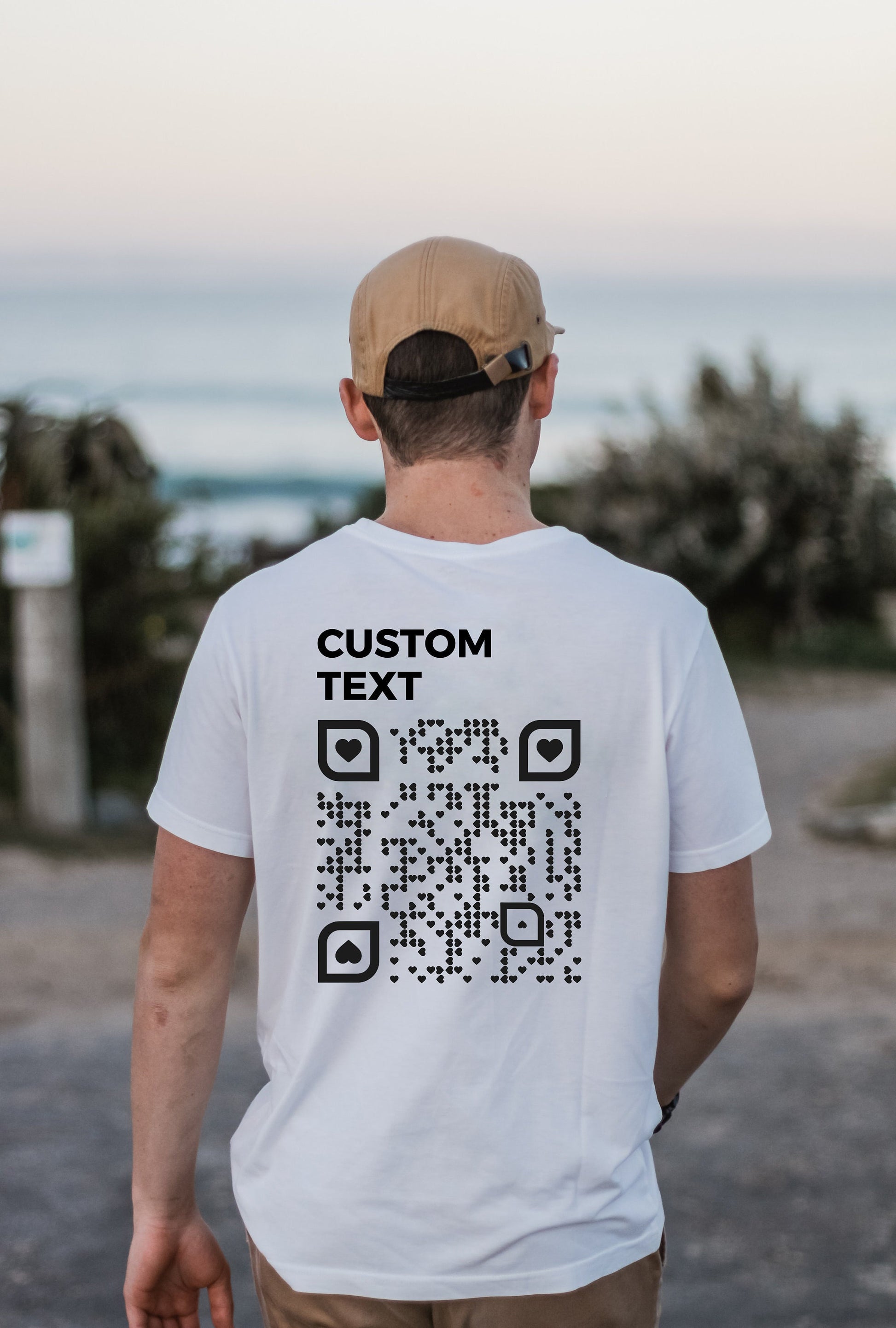 Personalized Custom Text QR Code T-Shirt, Wanna Date Me QR Code Tee, Custom Business QR Shirts, Funny Gift for Singles, Wanna Marry Me Tee