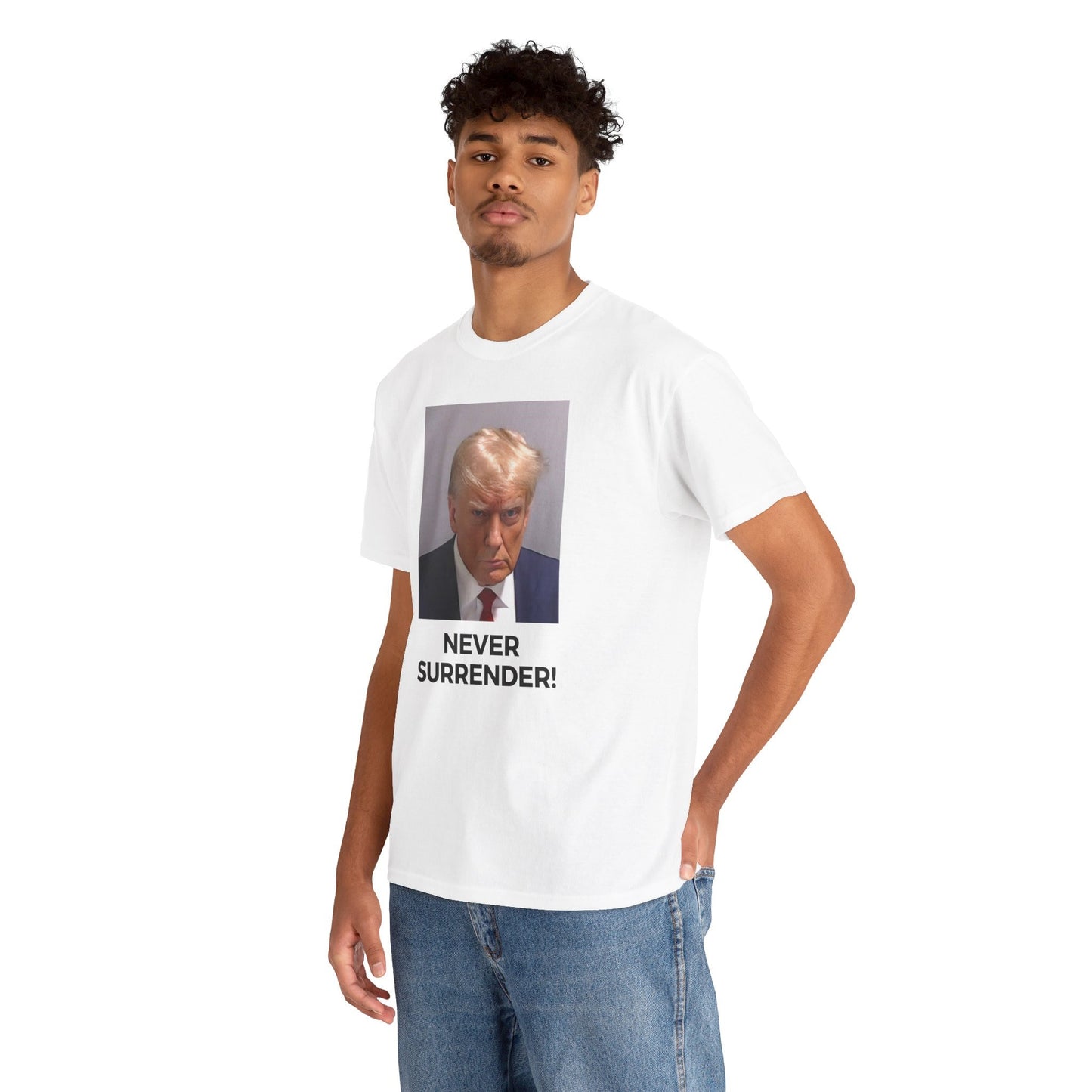 Trump Never Surrender Shirt, DONALD TRUMP Mugshot T shirt | Save America 2024, I'll Be Back Shirt