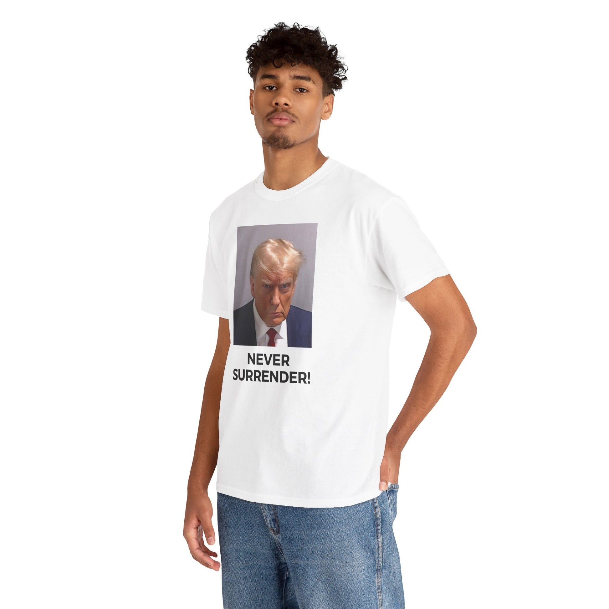 Trump Never Surrender Shirt, DONALD TRUMP Mugshot T shirt | Save America 2024, I'll Be Back Shirt