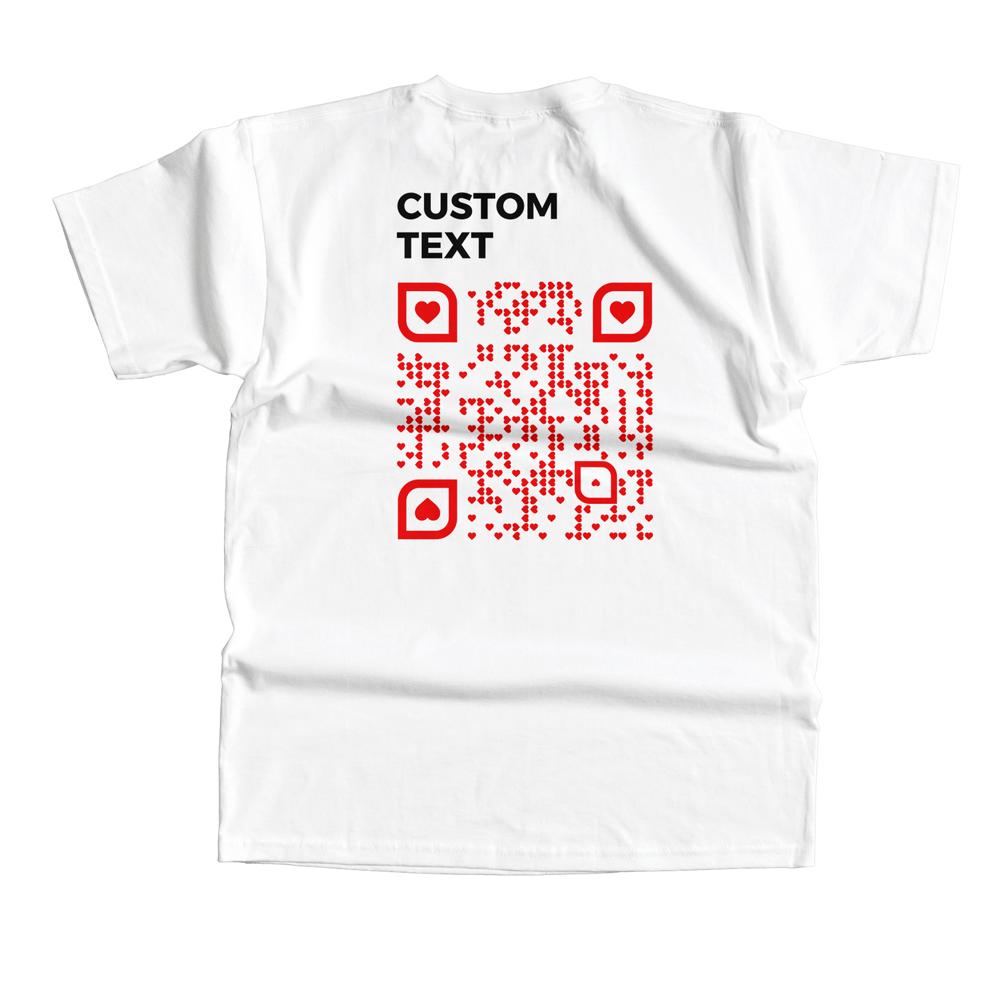 Personalisiertes T-Shirt mit QR-Code und individuellem Text